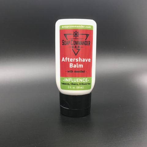 Soap Commander Influence Aftershave Balm; Tobacco, Cherry, and Black Tea; 2 oz. 