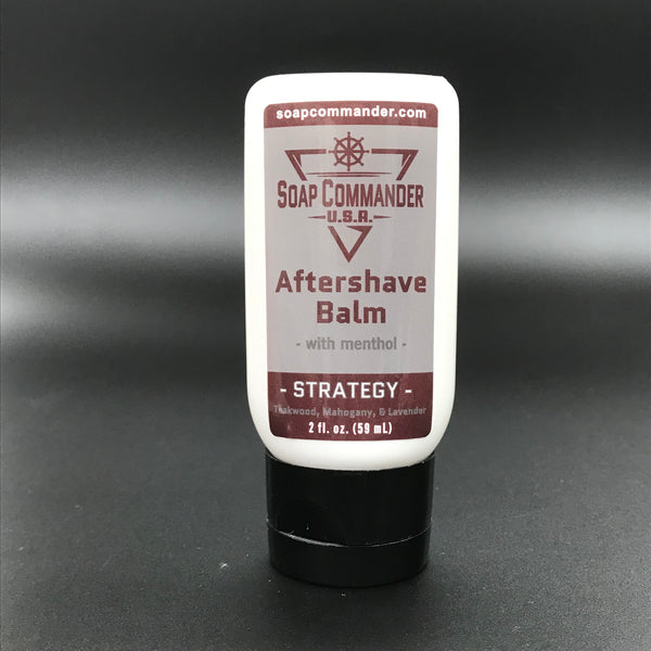 Soap Commander Strategy aftershave balm; 2 oz.; Teakwood, Mahogany, and Lavender