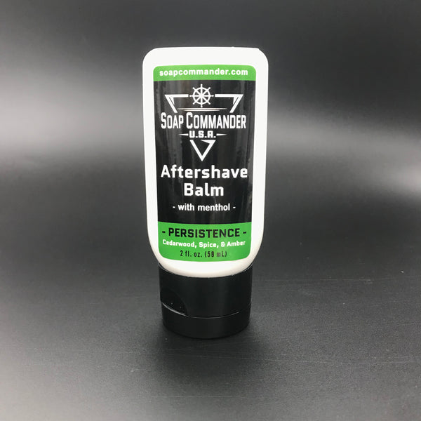 Soap Commander Persistence Aftershave Balm; Cedarwood, Spice, and Amber; 2 oz. 