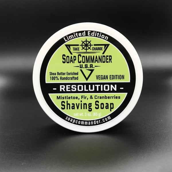 Soap Commander Resolution Shaving Soap; Mistletoe, Fir, and Cranberries; 3 oz. 